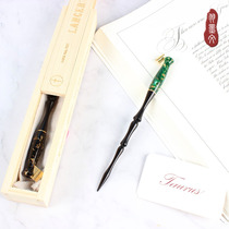 English calligraphy dip pen pole flower round ES good life designer style splicing diagonal pole practice calligraphy ink pen wooden box
