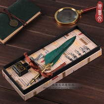 Harry Potter Quill retro set European dip pen Ink pen insert gift box New Year Christmas gift