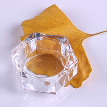 Glass new hexagonal washing pen jar Exquisite pen washing English calligraphy practice peripheral supplies