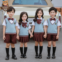 Kindergarten uniforms primary school uniforms class uniforms fake two British Academy Childrens eloquence graduation photos
