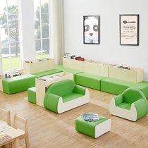 Boutique forest combination sofa area corner combination bookcase childrens early education center teaching aids rest area storage cabinets
