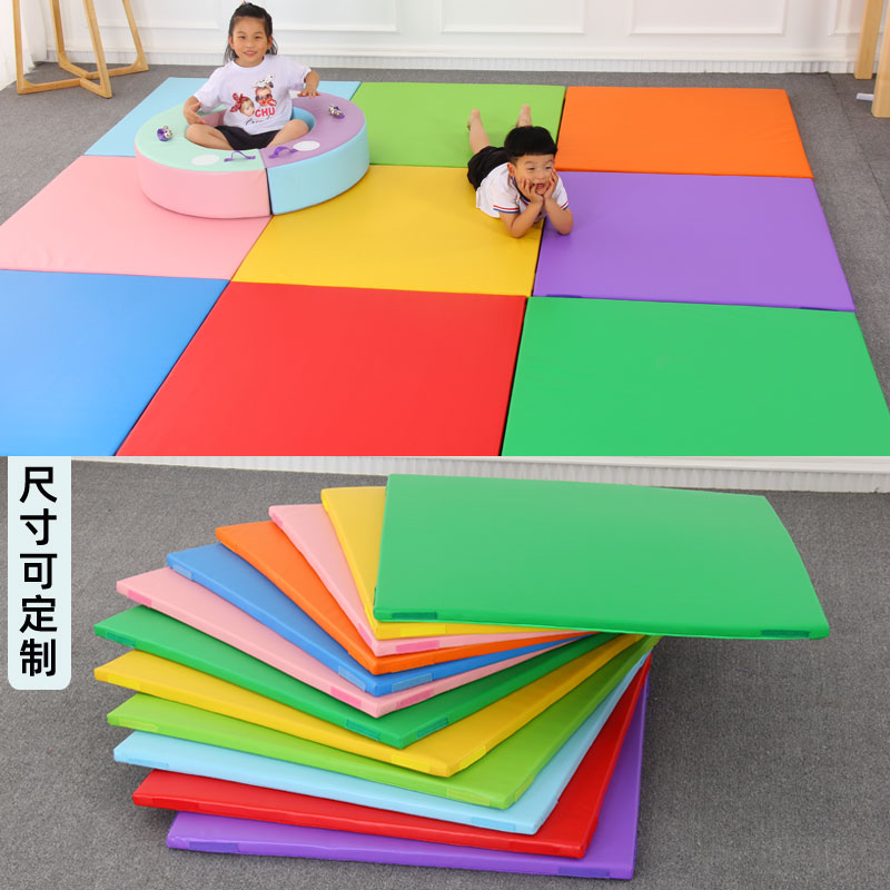 European standard soft ground mat early education center indoor teaching toy sensory system training children crawling mat soft bag pad equipment