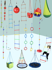 Качели 儿童感统攀爬盘室内布袋兜荡秋千椅家用悬挂鸟窝婴儿吊篮鸟巢网兜 OTHER