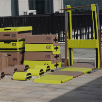 Outdoor cool running combination childrens outdoor physical fitness gym parkour full set balance beam climbing sensory training jumping box
