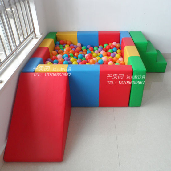Early Classroom Children's Soft Square-shaped Ocean Wave Pool Softball Pool Soft Surround stairs Step Climbing Combination Toys