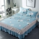 Váy ngủ một mảnh vải cotton ba bộ trải giường chống trượt 1.8m1.5 bảo vệ che bụi phủ giường bông