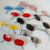 Ретро маленькие металлические солнцезащитные очки, популярно в интернете