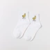 Vớ Hàn Quốc nữ thêu trái cây màu trắng vớ vớ cotton thể thao mùa thu và mùa đông sinh viên vớ vớ vớ ngắn Harajuku tất bông Vớ bông