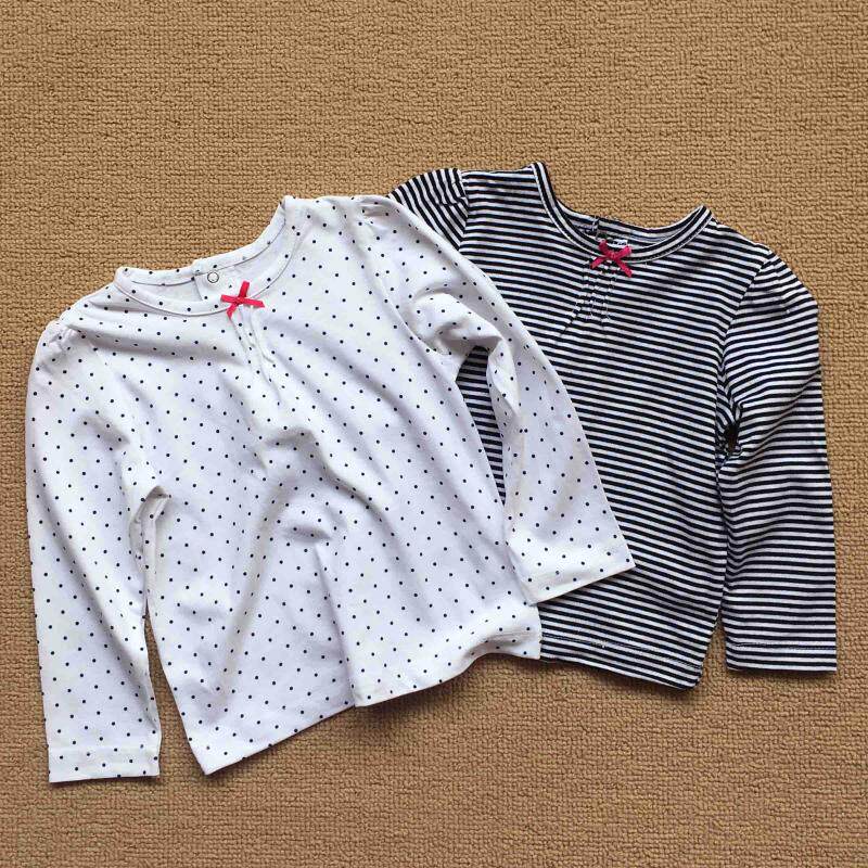 Children's clothing cotton girls spring and autumn clothing children's T-shirt baby summer long-sleeved shirt toddler girl summer bottoming shirt 1-2 years old