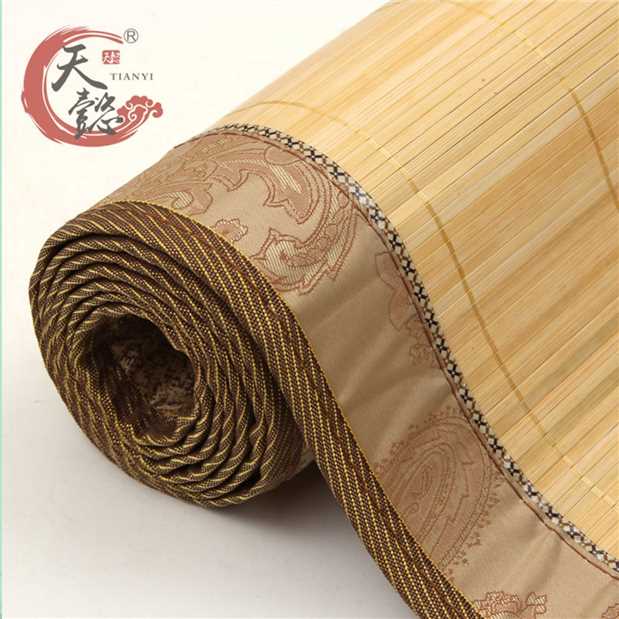 Cao cấp ngày duplex Yi mat gấp 1,5 m 1,8 m giường chiếu chất In ấn mat mat - Thảm mùa hè chiếu tăm tre