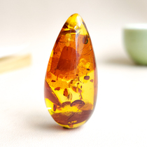 Authentic Russian old-fashioned natural amber pendant made more than ten years ago large pendant 10