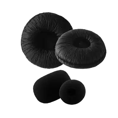 Telephone headset accessories Ear cotton leather cover set(ear cotton*2 microphone cotton*2)