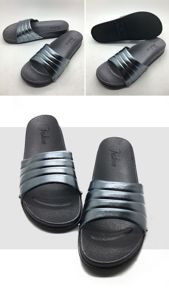 Thời trang Hàn Quốc mạ dép nam nhà và phụ nữ ngoài trời phẳng đáy chống trượt nhà bếp dép giải trí từ kéo dép xinh