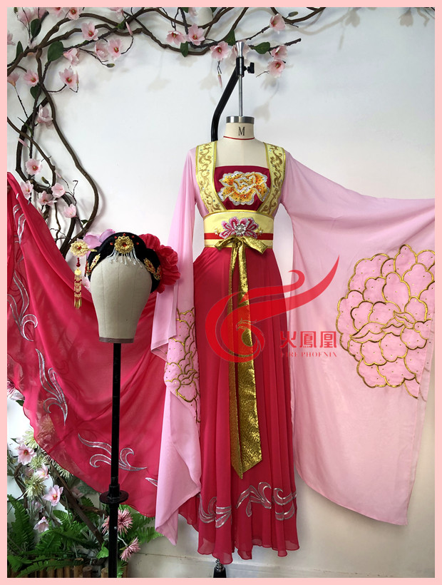 Eighth Peach Plum Cup Solo Dance Classical Original Guido Drunk Dancing Costumes Dress Rehearsal for a Performance Contest