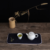 Cotton absorption thickening bundled embroidered orchid tea towel dry tea table cloth wiped heat insulation pot mat logo customized