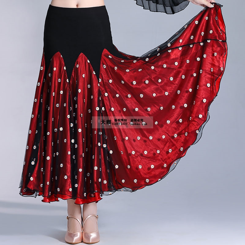 Купить Современный Юбка для танцев кадриль гигабайт Танец бальный танец ...