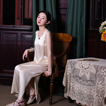 Najiyai Four Seasons cheongsam bottoming Joker silk satin vest halter skirt inside slim women