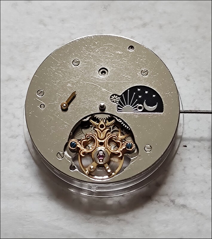 Multi-Function Four-Hand Mechanical Movement, Dual Time Zone Movement, 3 O'Clock Star, 9 O'Clock 24-Hour Flywheel Movement