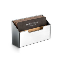 German MODERN stainless steel card seat desktop card card box Business high-end gift Simple fashion personality pen