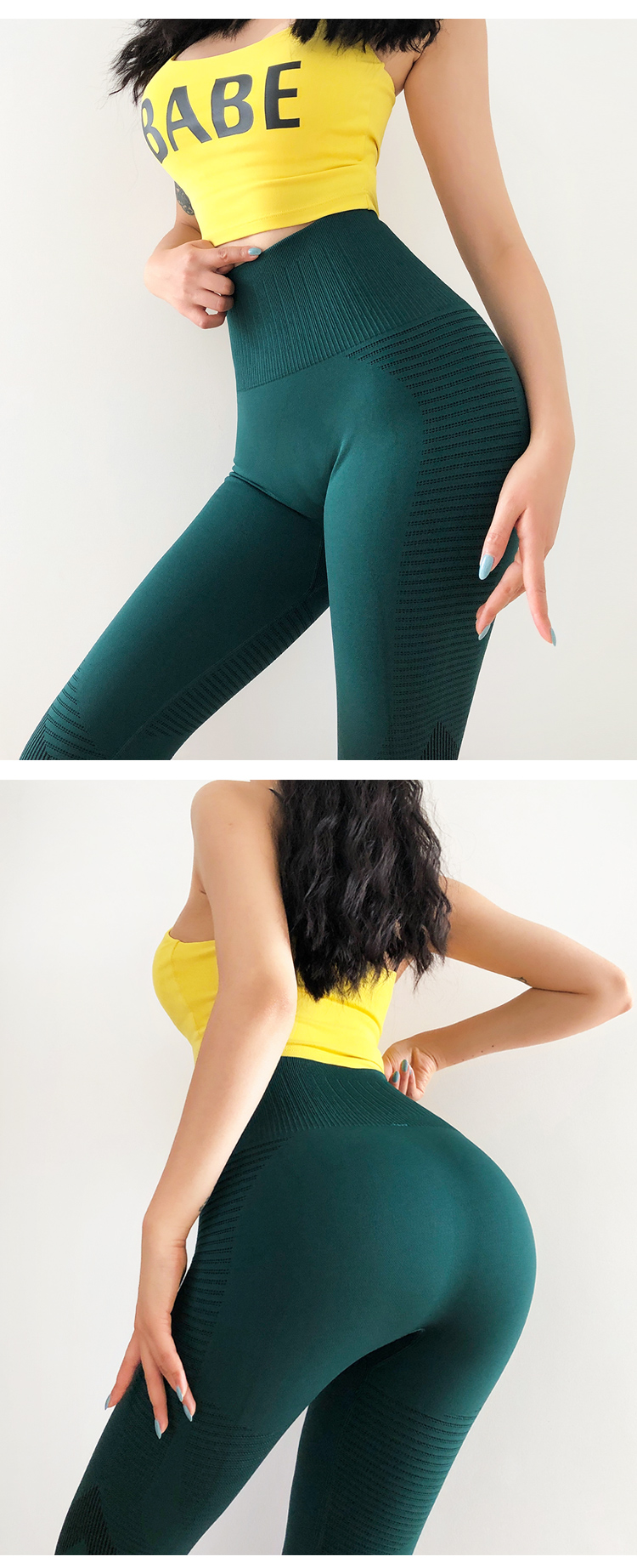 High Waist Mesh Hollow Leggings NSXER80277