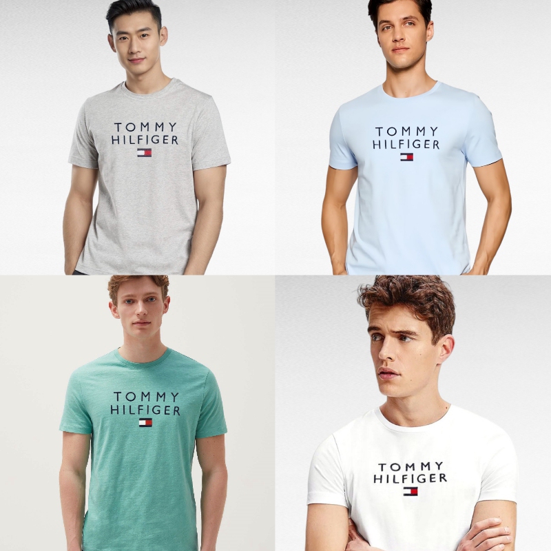 [In-Stock for Immediate Delivery] Authentic Tommy Hilfiger Men's Summer New Embroidered Logo T-Shirt