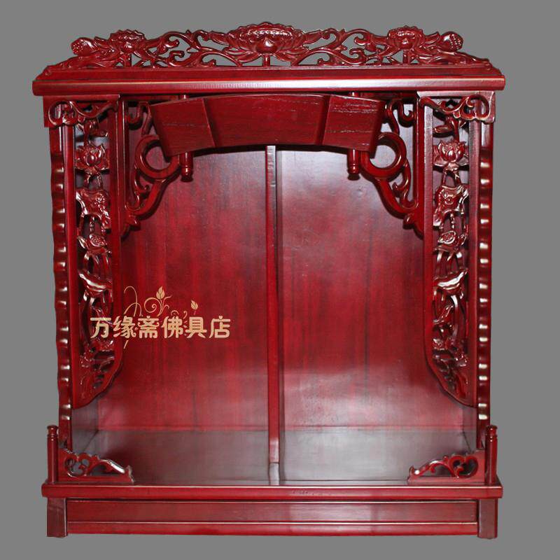 Real-banksian Zhangmu Lotus Buddha niche hanging cabinet Double-position Buddha shrine hanging cabinet Guanyin Shentai chaisses