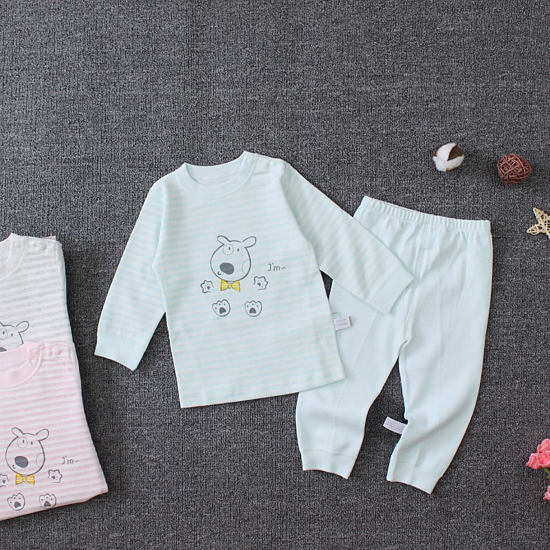 Xinshi BB mùa thu và mùa đông vai trẻ em mở cổ áo Qiuyi Qiuku quần lót trẻ sơ sinh set 816345 cửa hàng quần áo trẻ em