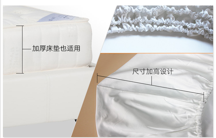 600 bông satin bedspread Được trang bị nệm bìa đề cao nâng cao 35cm1.2 1,5 1,8 2 m giường Fitted - Trang bị Covers ga giường chun