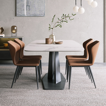 Italian Style Rockboard Table Light Extravagant Home small family Type modern minimalist design Nordic Dining Table And Chairs Combined Dining Table