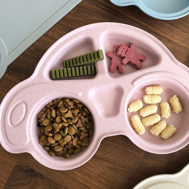 oops Pet Bowl Cute Car Dog Dish Snack basin Plate Environmentally friendly material cleaning