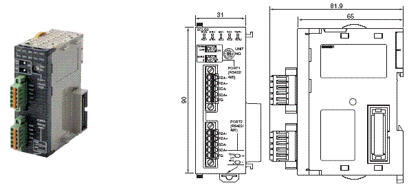 CJ1W-Scu Shape Размер 5 CJ1W-scu32_dim