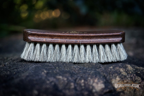 French Saphir Famaco solid wood high-grade horse hair brush bristle brush suede shoe brush