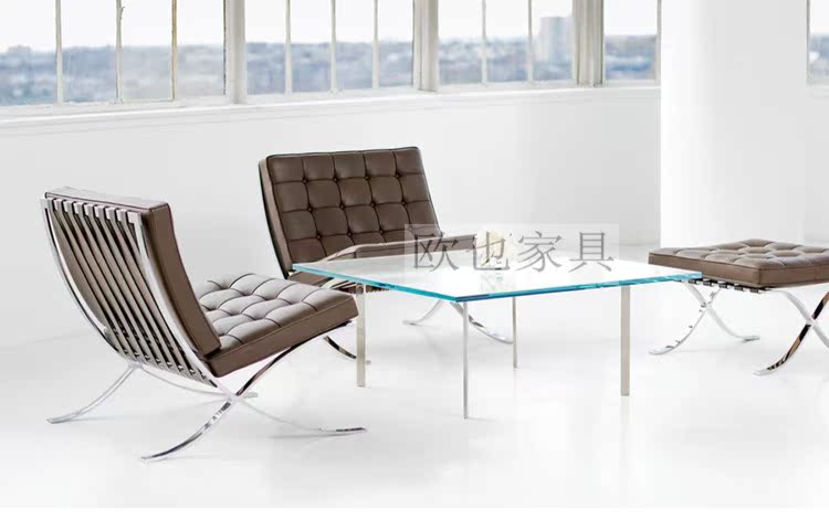 Thiết kế nội thất Bắc Âu ghế lưng cao ba ghế phòng chờ Barcelona ghế đơn phòng chờ ghế sofa nghiên cứu ghế sofa ghế bệt tựa lưng