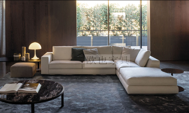 Milan thiết kế nội thất ba chỗ ngồi sofa kết hợp căn hộ nhỏ đơn giản hiện đại phòng khách dress Bắc Âu sofa