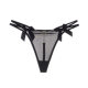 ສີດໍາ Lace: Pure Desire One Thread Underwear T-Pants Sexy Metal Low-Waist T-Pants Seamless Briefs Women's T-Pants