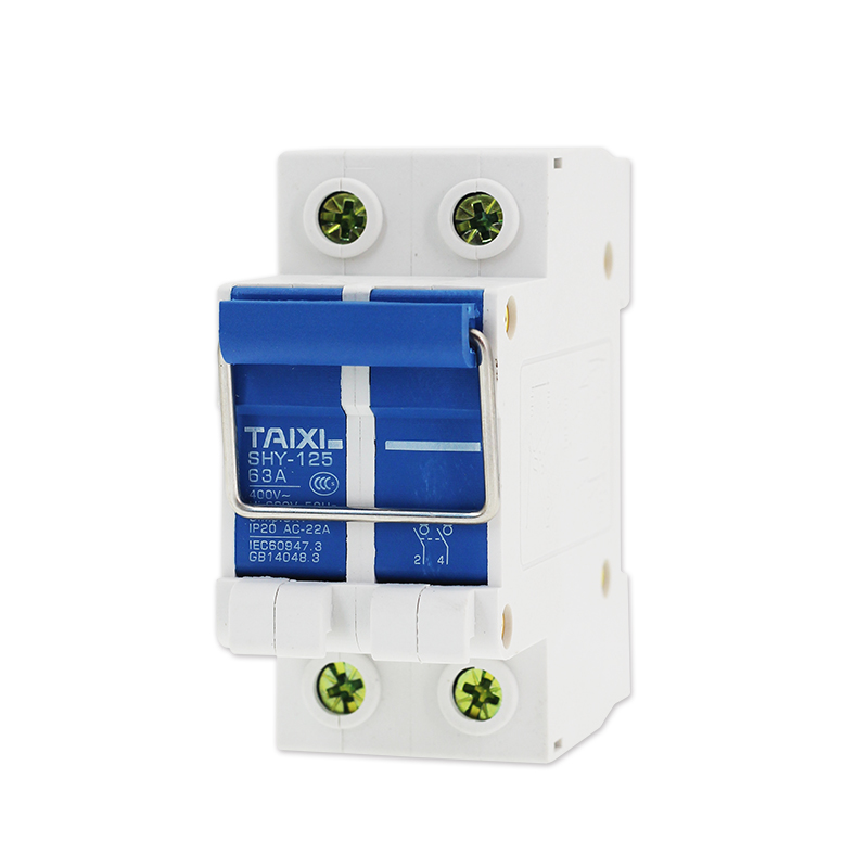 2P knife gate type isolation switch brake-type breaker rail type photovoltaic switch 63A isolation switch