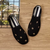 Слипоны, дышащие низкие рабочие туфли, с вышивкой, китайский стиль, мягкая подошва