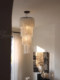 French duplex staircase loft long chandelier shell bed and breakfast wedding lamp wabi-sabi style cream living room Japanese restaurant lamp