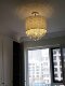 Scandinavian Modern Minimalist American Style Bedroom Crystal Chandelier Shade White Fabric Romantic and Warm Study Room Home Lighting