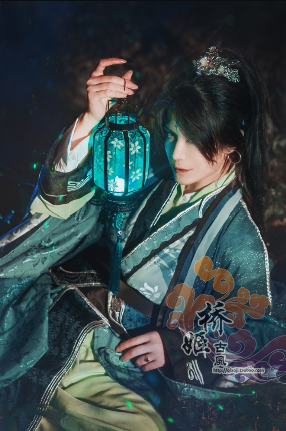 Qi Rong Little Mirror King Green Lantern Night Tour Green Ghost Tianguan COS Ancient Costume Ancient Style Cosplay Bridge Ji Ancient Style