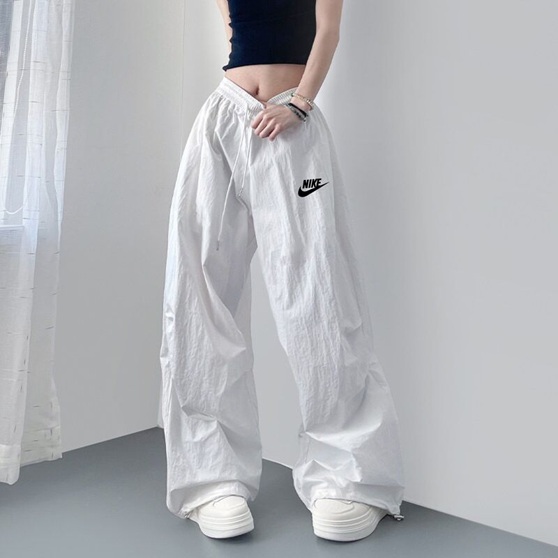 Nike Summer Quick-Drying Wide-Leg Women's High-Waisted Drawstring Loose Casual Slimming Sports Cargo Pants for Men Nike Summer Quick-Drying Wide-Leg Women's High-Waisted Drawstring Loose Casual Slimming Sports Cargo Pants for Men