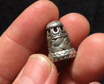 Tibet old Tibetan silver water pattern stupa Tibetan Buddhist beads hand string stupa Bao Lao fidelity
