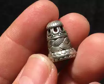 Tibet old Tibetan silver water pattern stupa Tibetan Buddhist beads hand string stupa Bao Lao fidelity
