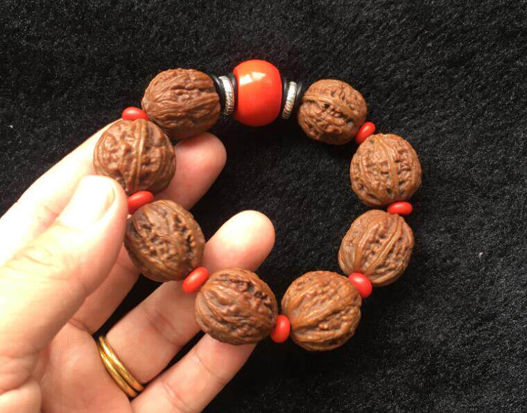 Small autumn walnut hand string glazed pearl iron walnut small size side 21MM-Taobao