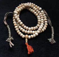 Tibetan OLD COW bone ROSARY Tibetan BUDDHIST BEADS 108 bags old bags true DIAMETER 10MM