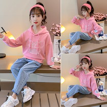 Boomer Girls Cartoon Necropolis Port Winds CUHK Childrens New Korean Version Foreign Air Printed Blouse Children Casual hoodie
