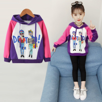 Hong Kong Tide Girl Guards Xia Han version of personality cartoon children's top girls girl fashion hoodie