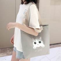 Tote bag female large-capacity bag new college students class minority autumn and winter work commuter bag canvas original