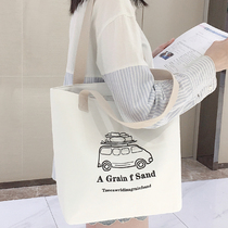 Canvas bag women shoulder bag shoulder bag large capacity college students class 2021 new niche portable canvas bag