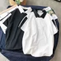 Áo sơ mi polo Decathlon áo thun ngắn tay nam cotton nguyên chất thoáng khí màu trơn